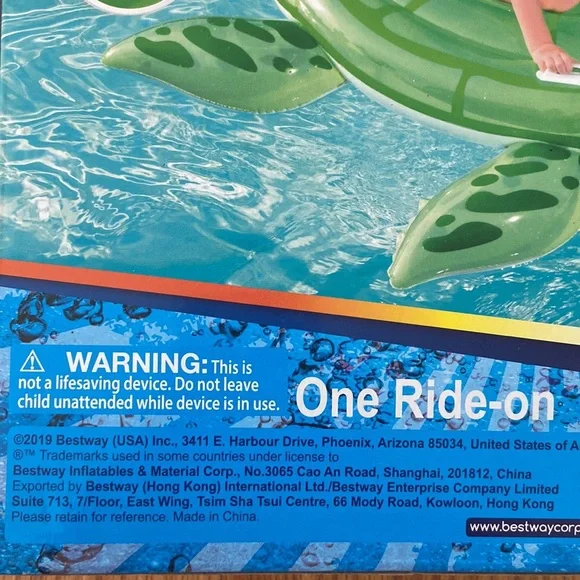 H2O Go Turtle Ride On Kids Tube - Picture 3 of 6